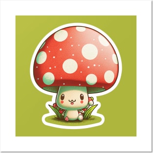 Kawaii Mushroom I Posters and Art